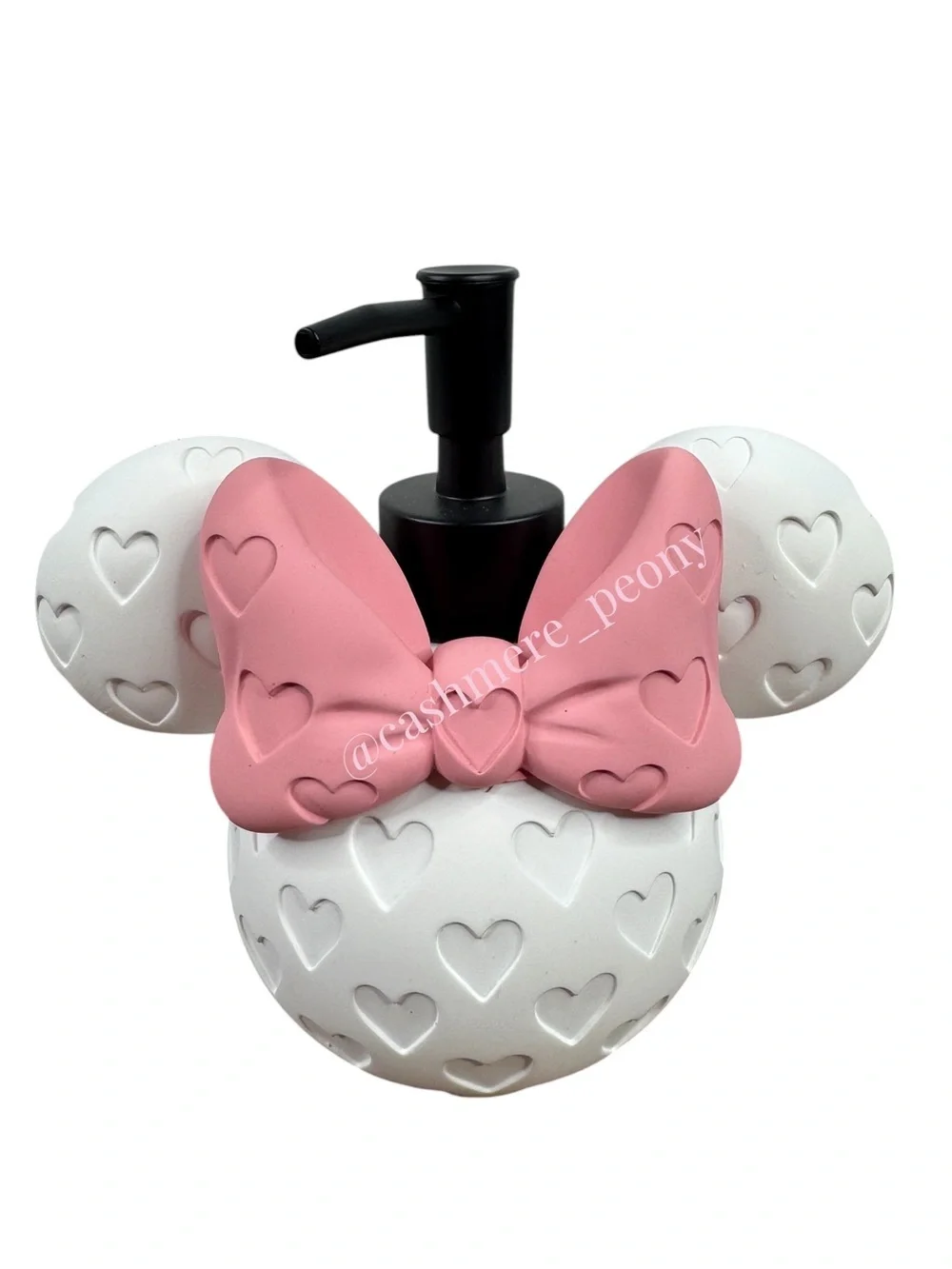 Disney Minnie Mouse White Heart & Pink Bow Soap or Lotion Pump Dispenser